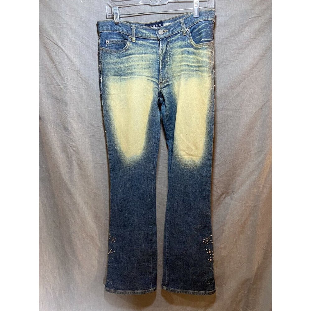 Antique Blue Jeans Womens 11‎ Blue Denim Faded Pocketed Boot Cut 32x30
